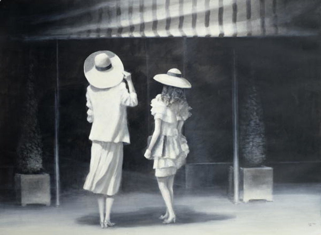 Detail of Mother and Daughter Outside a Restaurant by Lincoln Seligman