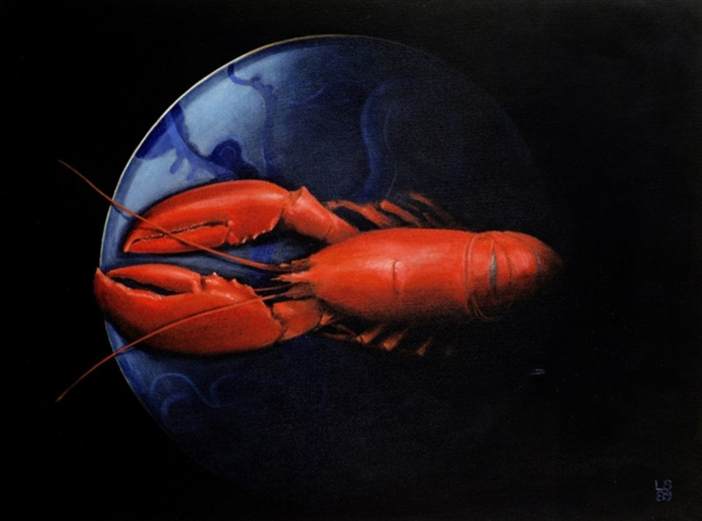 Lobster on Tiffany Plate by Lincoln Seligman