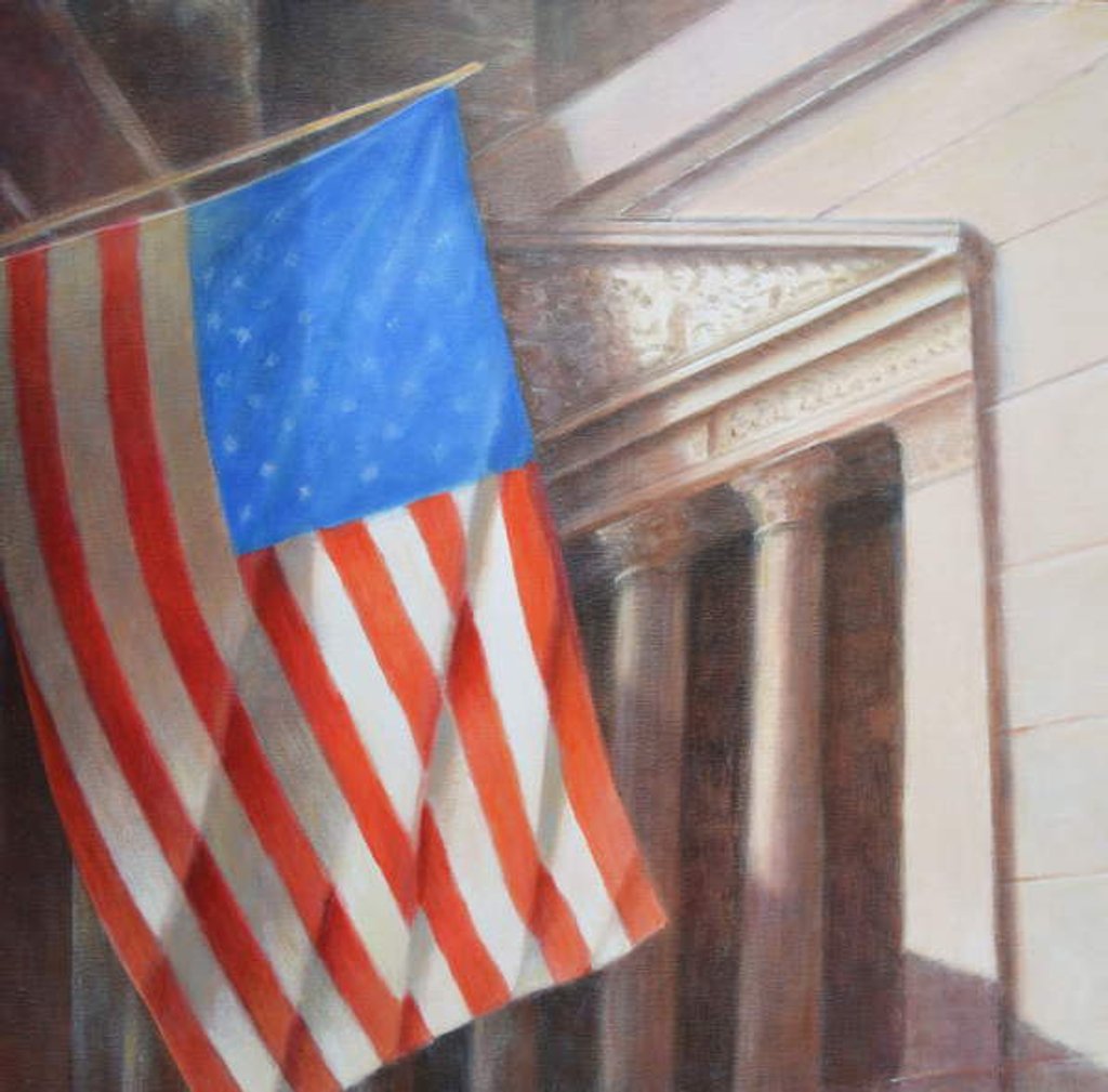 Detail of Stars & Stripes, N.Y. Stock Exchange by Lincoln Seligman