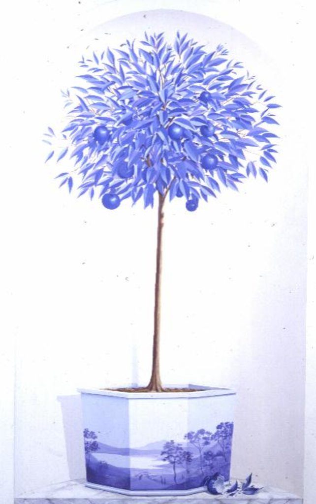 Detail of China Blue Tree set in a Niche by Lincoln Seligman