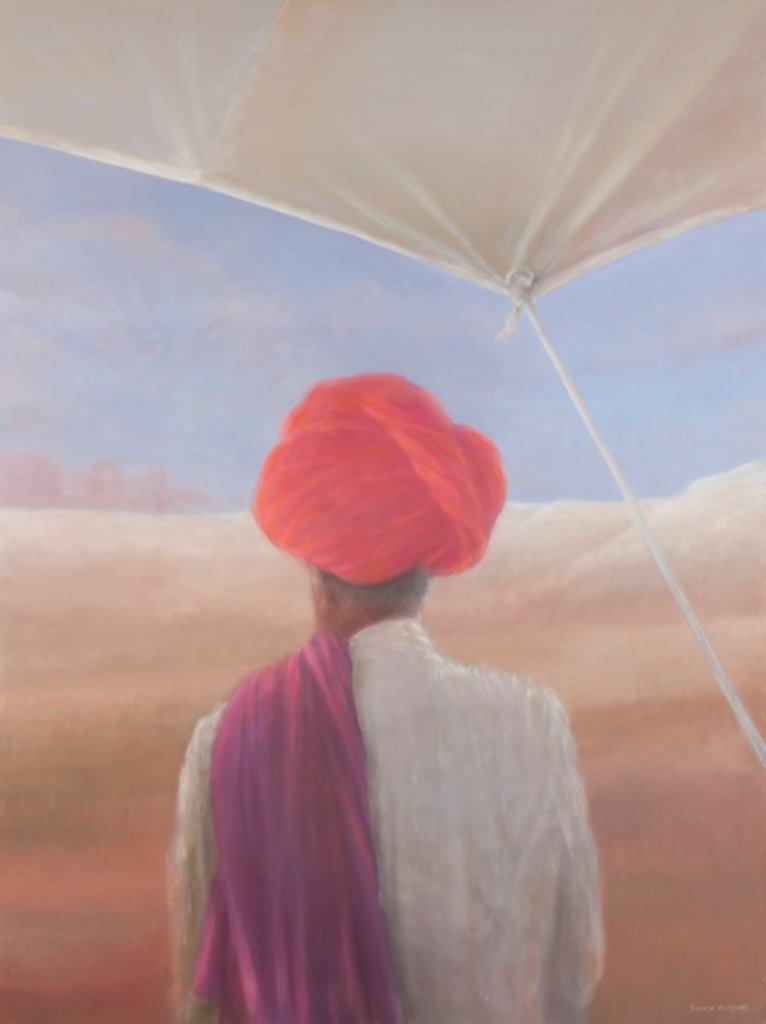 Detail of Rajasthan farmer by Lincoln Seligman