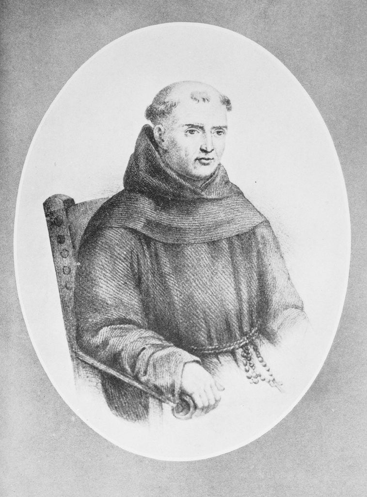 Detail of Illustration of Father Junipero Serra in Priestly Dress by Anonymous