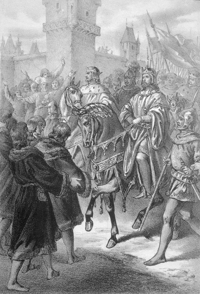 Detail of Frederick II Riding on Horseback by Anonymous