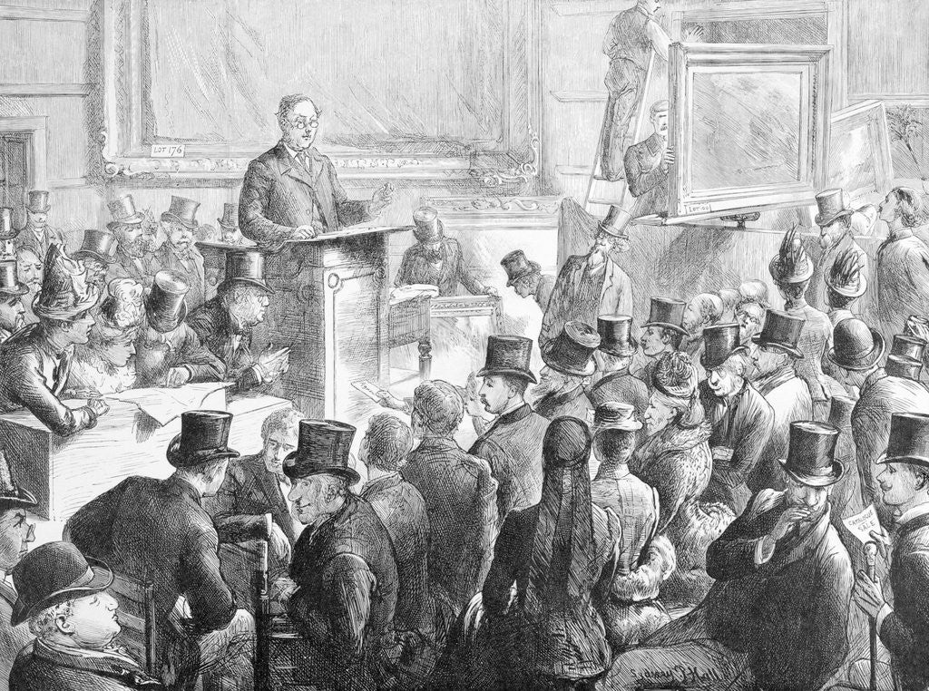 Detail of Audience and Auctioneer by Anonymous