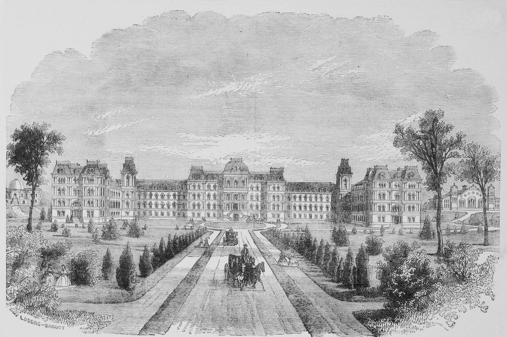 Detail of Illustration of Vassar College by Corbis