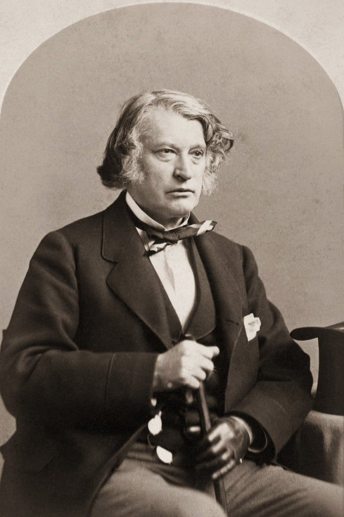Detail of Portrait of Charles Sumner by Anonymous