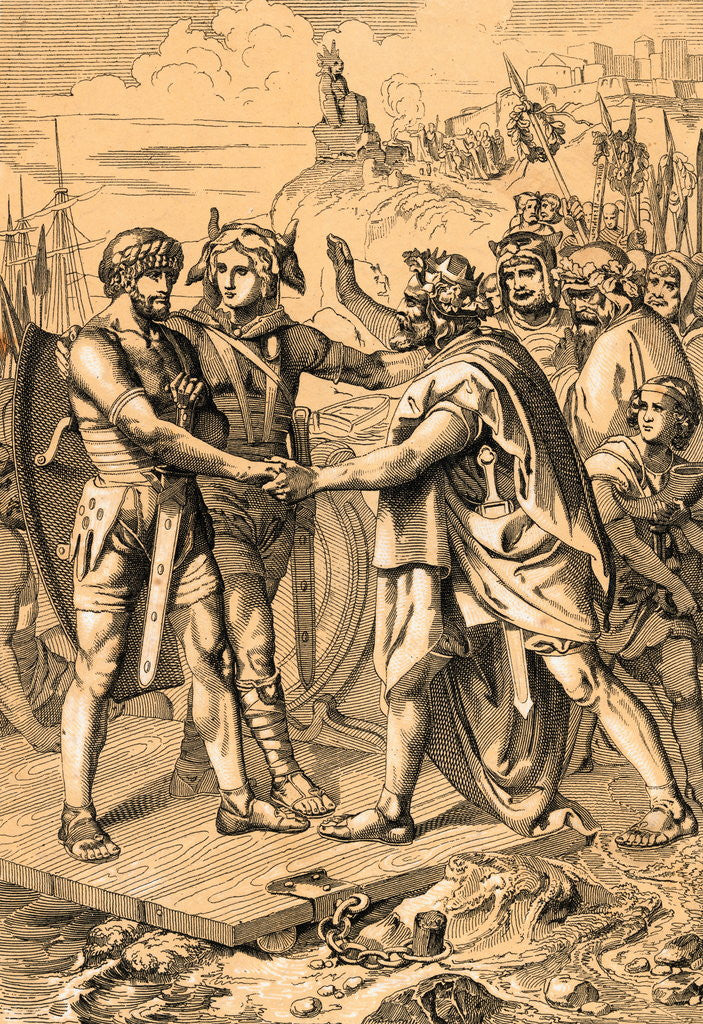 Detail of Hengist and Horsa Coming Ashore with Their Warriors by Anonymous