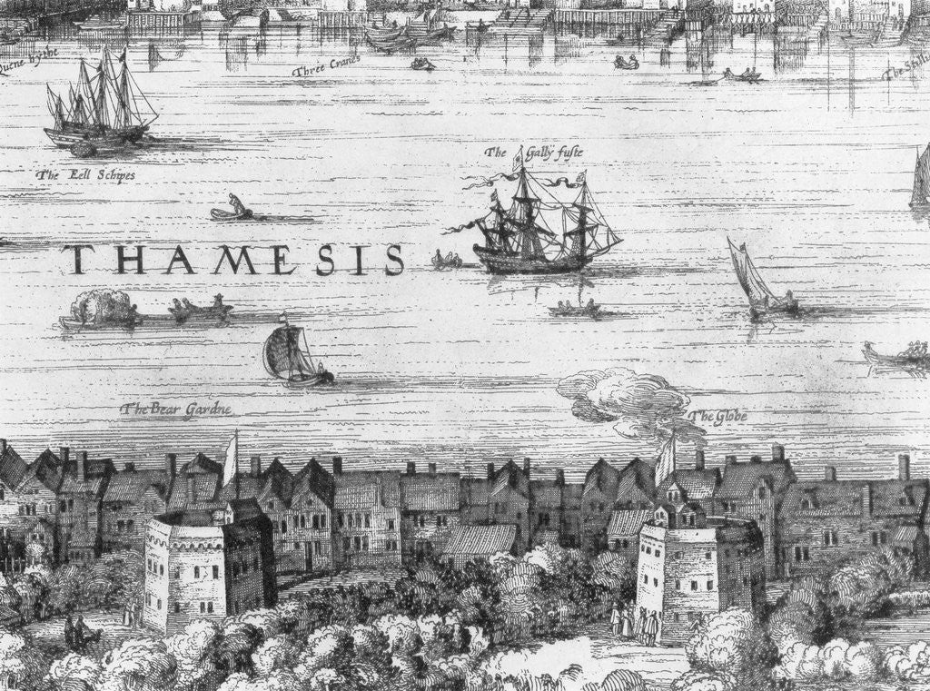 Detail of 17th Century View of London by Anonymous