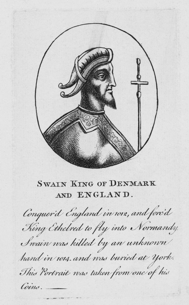 Detail of Portraits of King Swain by Anonymous