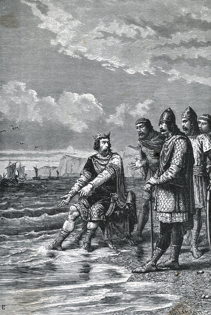 Detail of King Canute with His Courtiers by Anonymous