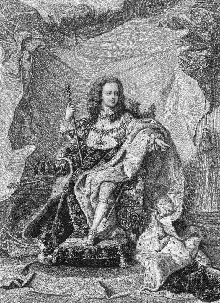 Detail of Louis XV of France by Anonymous