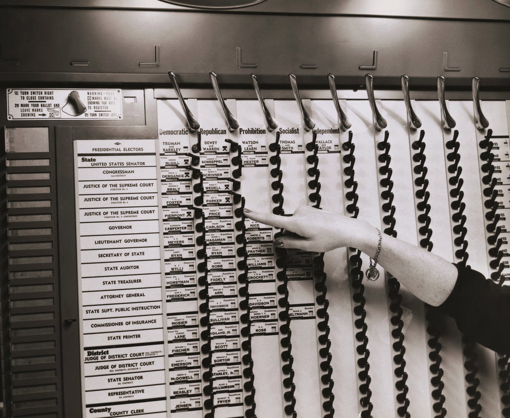Detail of Voting Booths with Switches by Anonymous