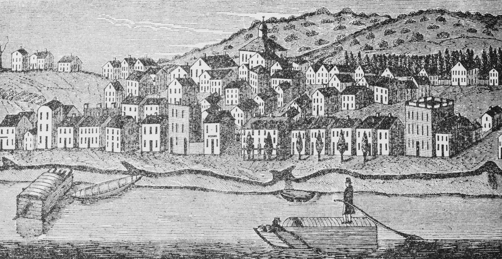 Detail of Woodcut Depicting Cincinnati by Anonymous
