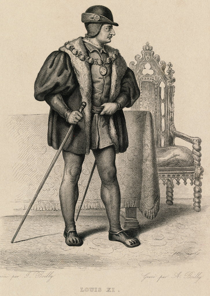 Detail of Portrait of Louis XI by Anonymous