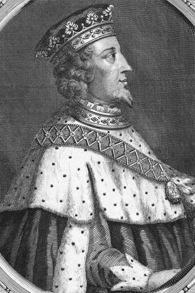 Detail of Profile Drawing of King Richard II by Anonymous