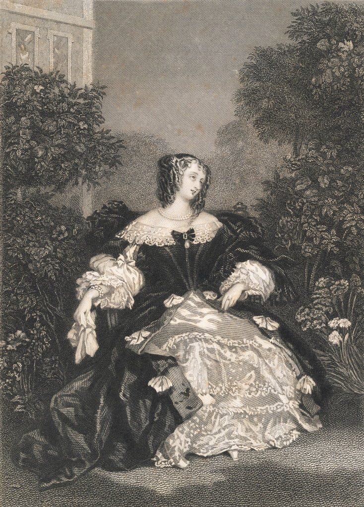 Detail of Portrait of Louise La Valliere by Anonymous