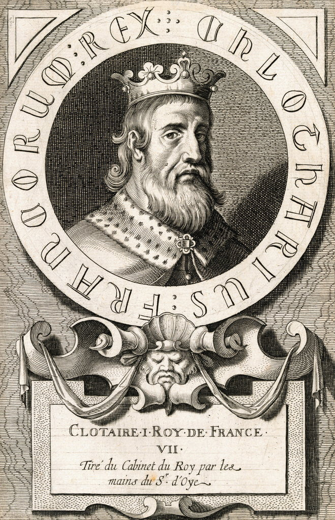 Detail of Clotaire I Roy de France Engraving by Anonymous