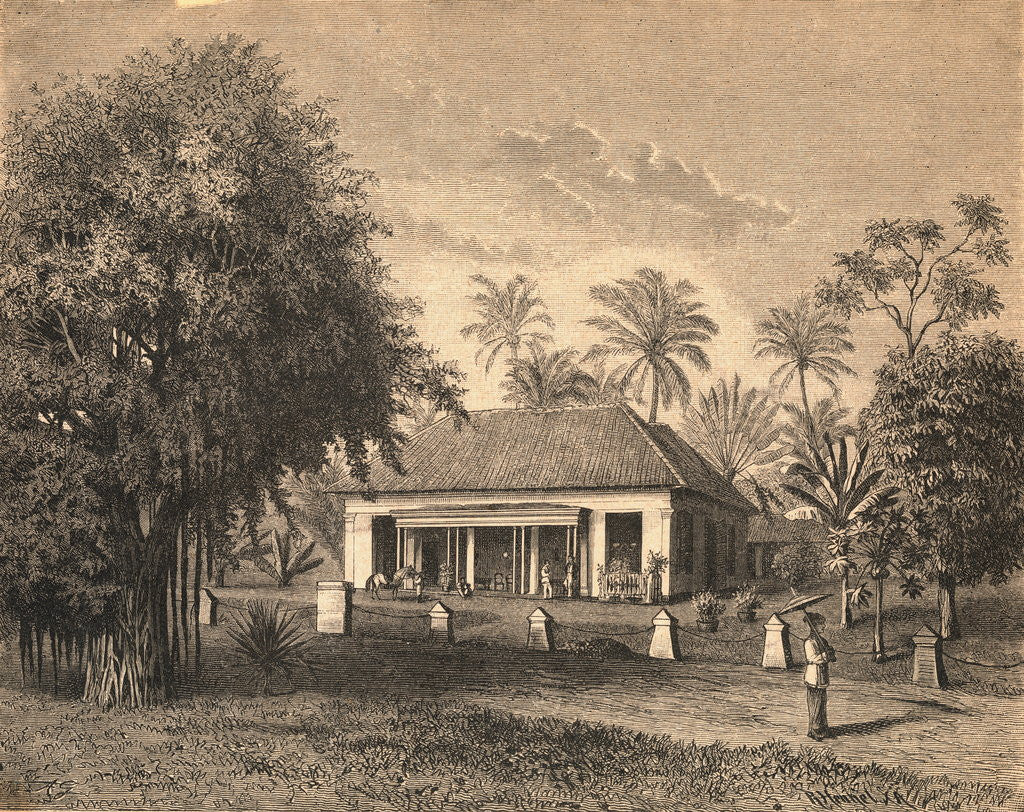 Detail of Ground View of European Country Home by Anonymous