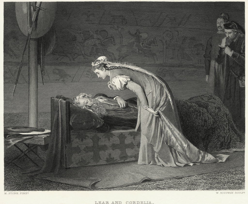 Detail of Cordelia Leans Over The Ailing Lear by Anonymous