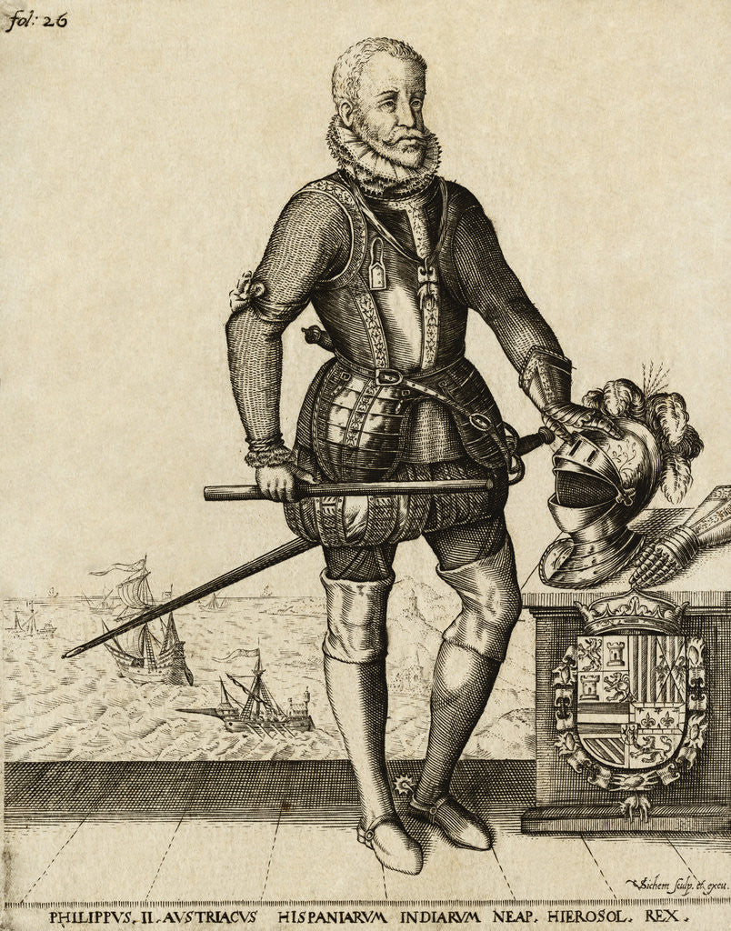 Detail of Portrait of Philip II by Anonymous