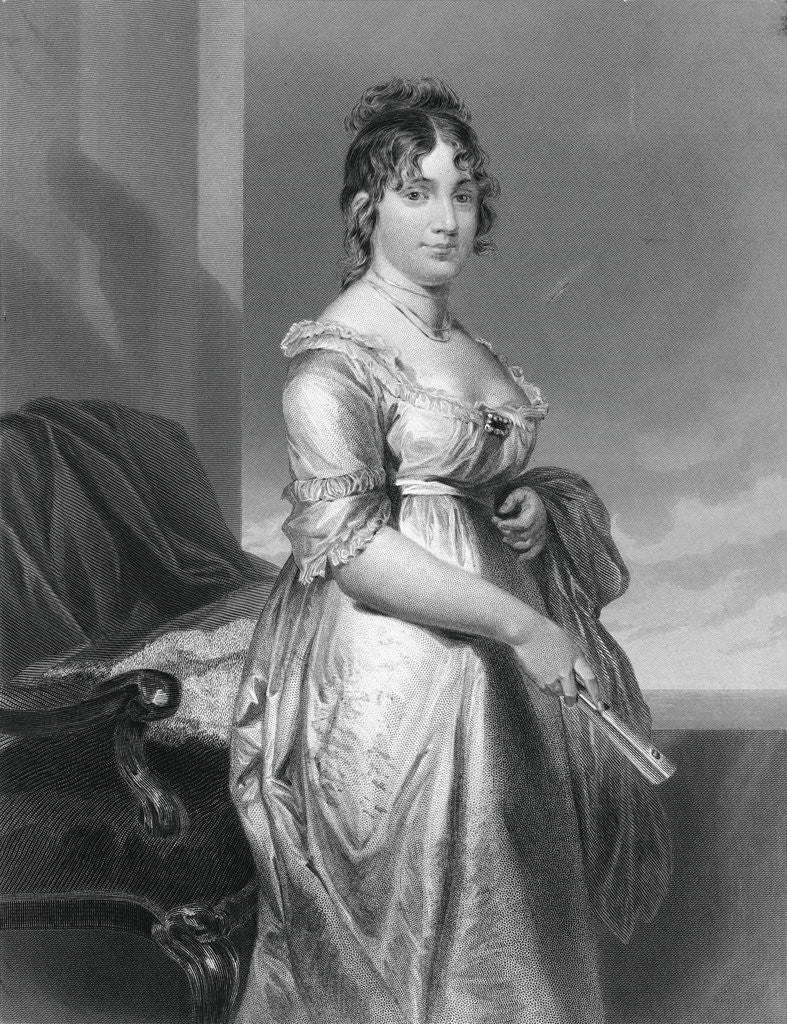 Detail of Drawing of Dolley Madison Pausing by Anonymous