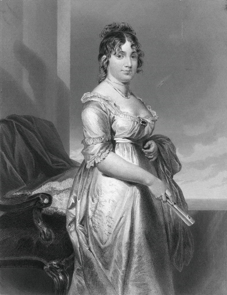 Detail of Drawing of Dolley Madison Pausing by Corbis