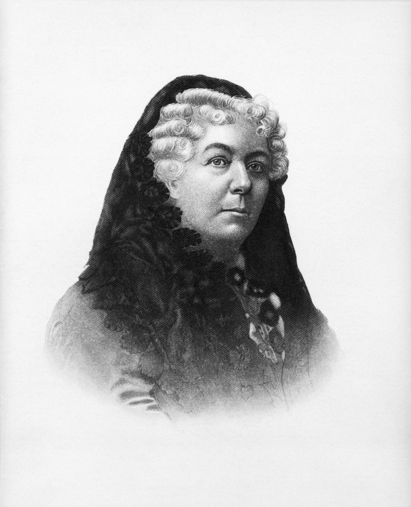 Detail of Engraving of Elizabeth Cady Stanton by Anonymous