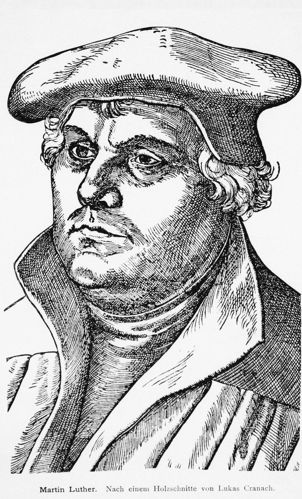 Detail of Martin Luther by Anonymous