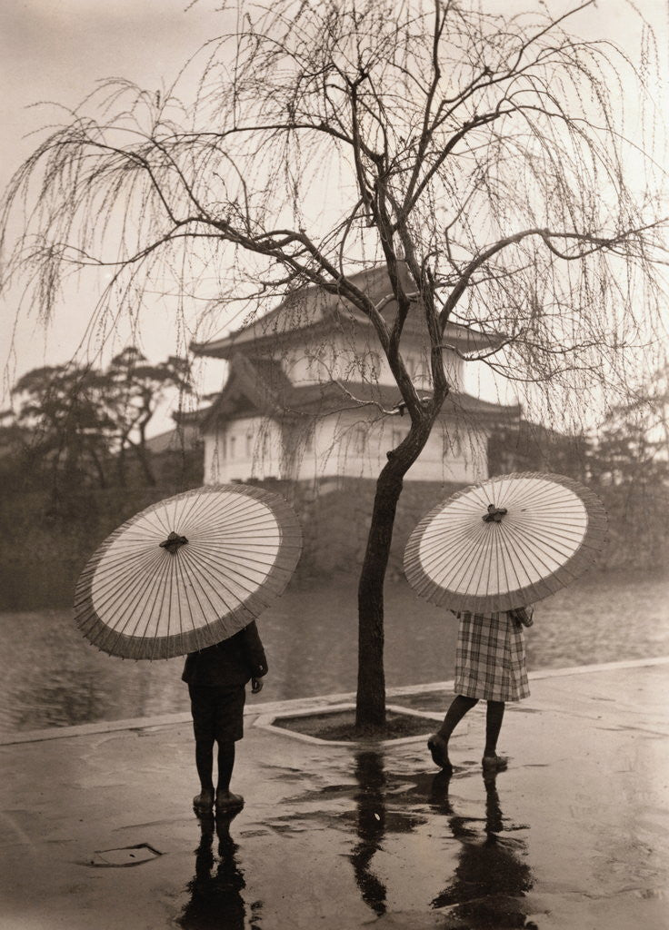 Detail of Women Carrying Japanese Umbrellas by Anonymous