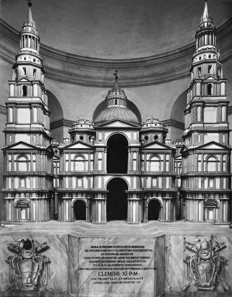 Detail of Model For The Reconstruction of St. Peter's by Anonymous