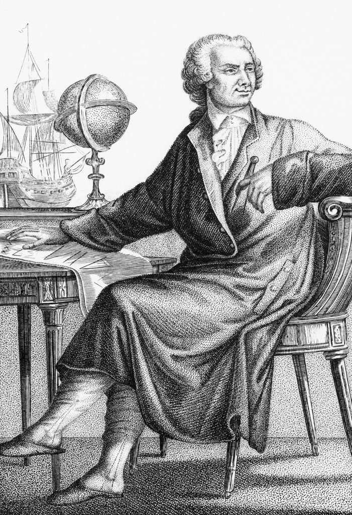 Detail of Drawing of Mathematician Leonard Euler by Corbis