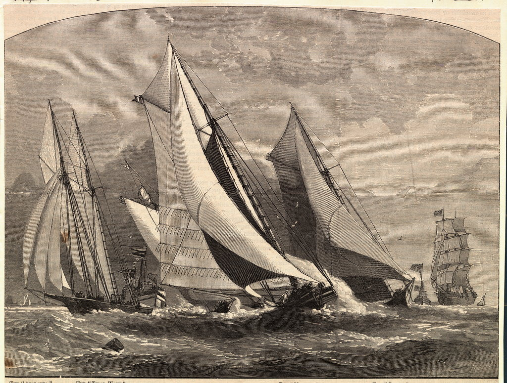 Detail of Yachting Race in 1881 by Corbis