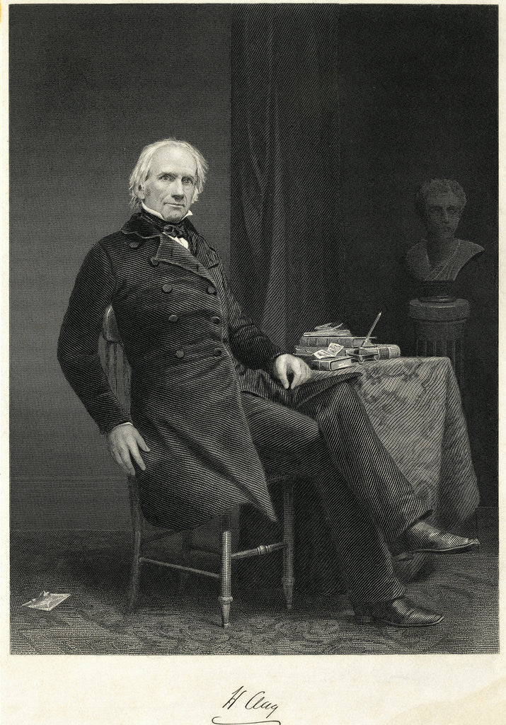Detail of Henry Clay Sitting At A Table by Corbis