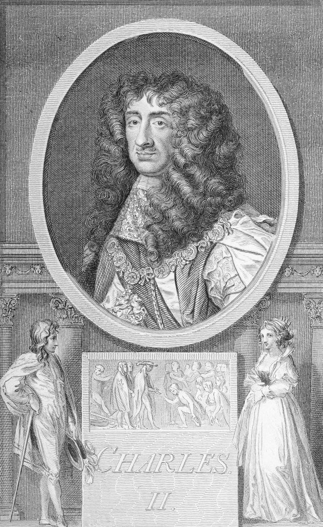 Detail of Portrait Of King Charles II of England by Anonymous