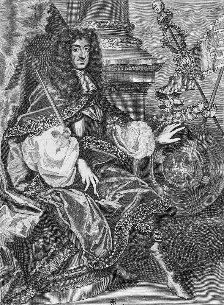 Detail of Portrait of King Charles II of England by Anonymous