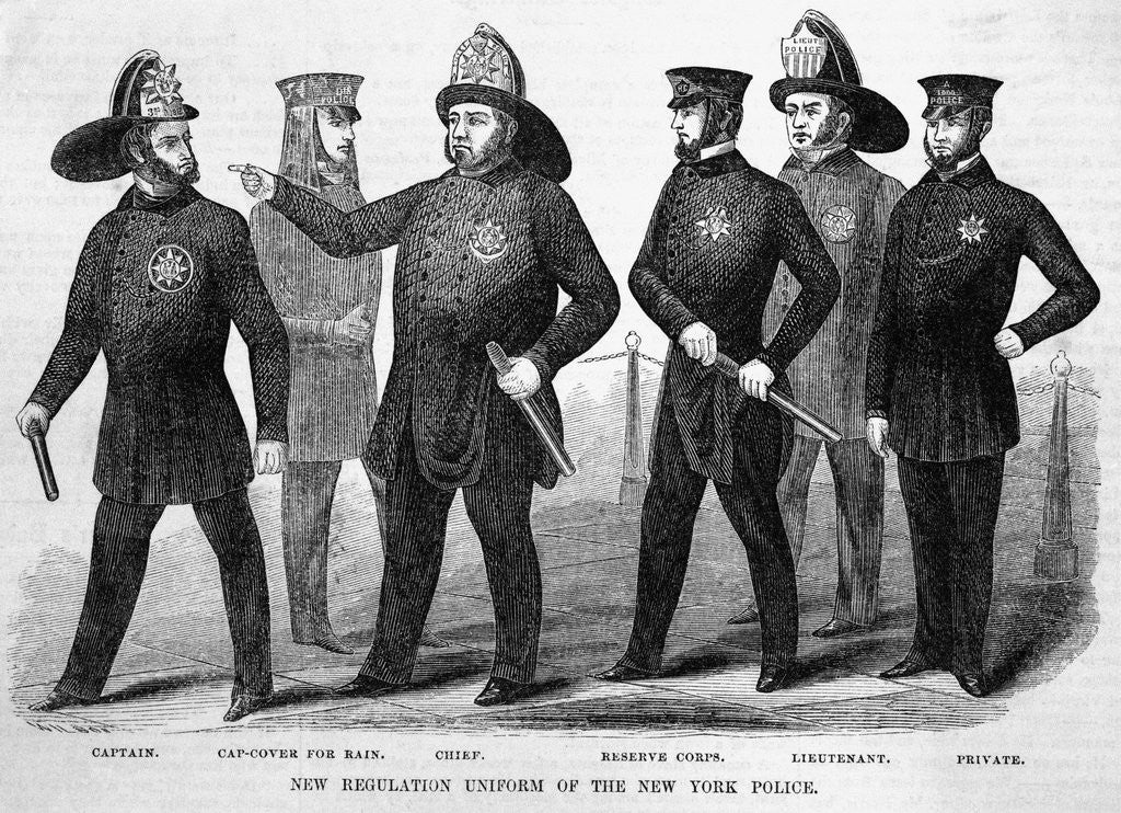 Detail of New Regulation Uniform of the New York Police by Anonymous