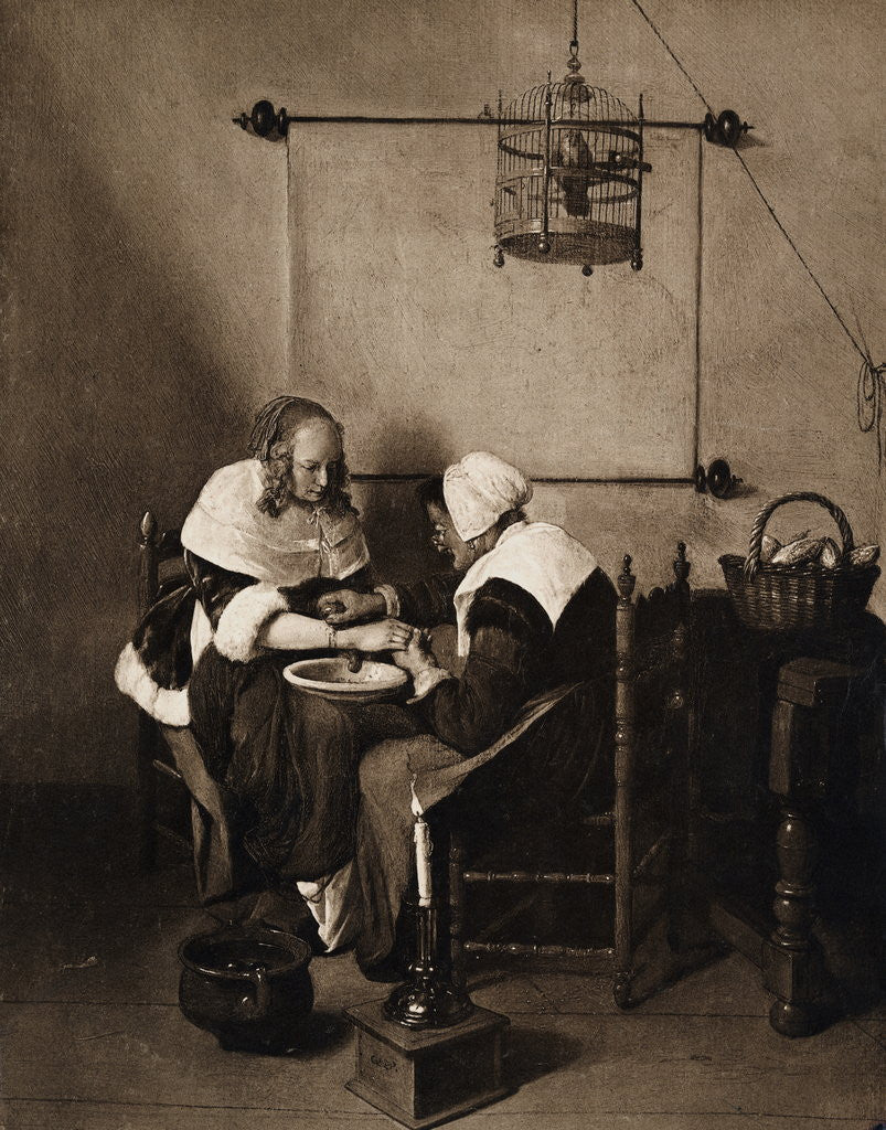 Detail of Woman Performing a Bloodletting by Anonymous