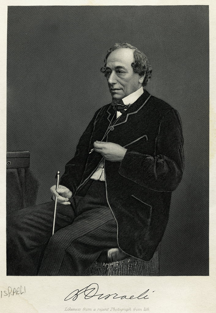 Detail of Engraving of Benjamin Disraeli by Anonymous