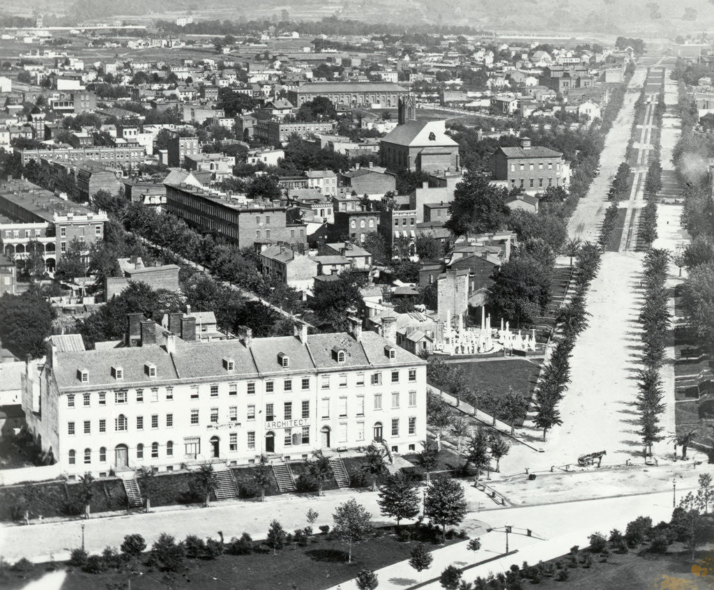 Detail of Aerial View Of Washington Dc, 1850 by Anonymous