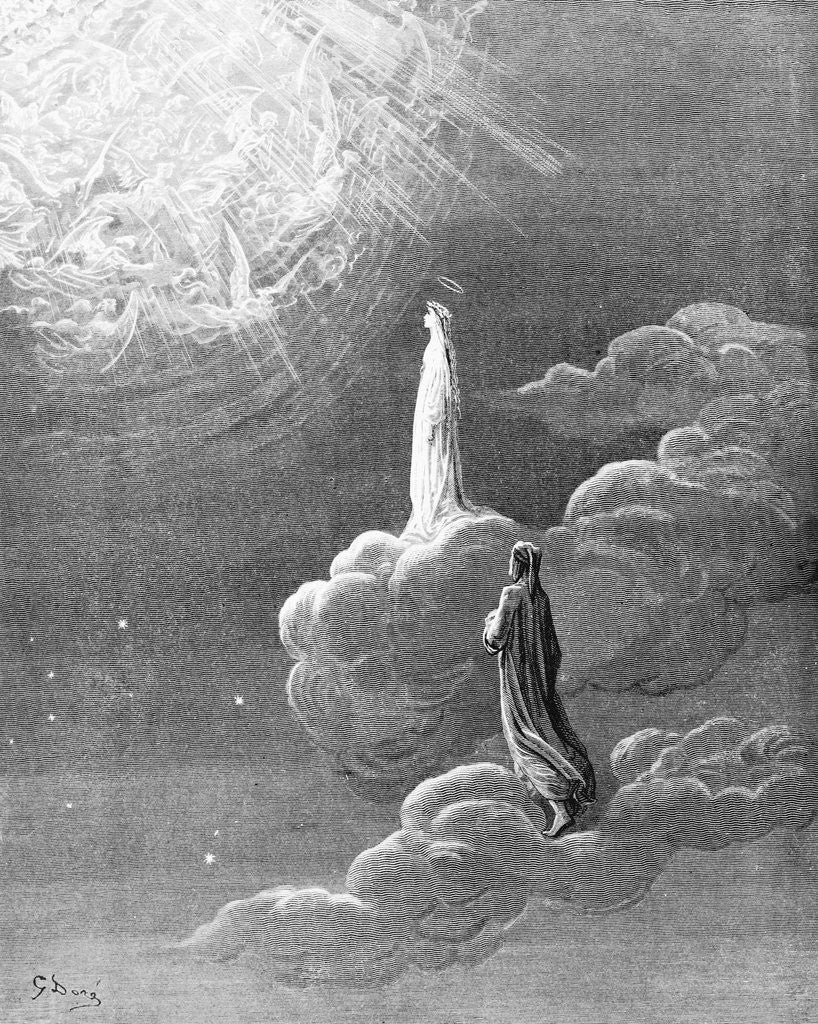 Detail of Drawing Depicting a Dante's Paradisio Scene by Anonymous