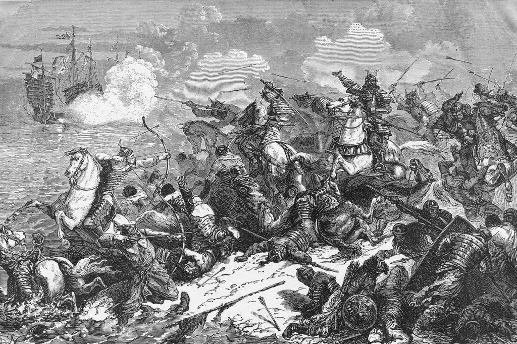 Detail of Japanese Soldiers Fighting Mongols by Anonymous