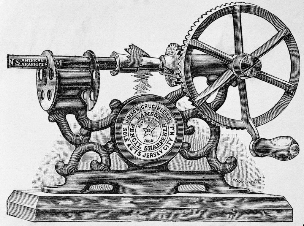 Detail of Illustration of Lead Pencil Sharpener by Anonymous