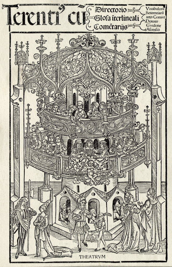 Detail of Illustration of Elaborate Theater by Anonymous