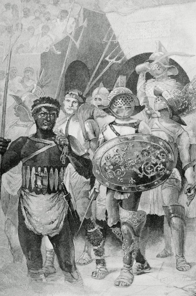 Detail of Illustration of Gladiators by Anonymous