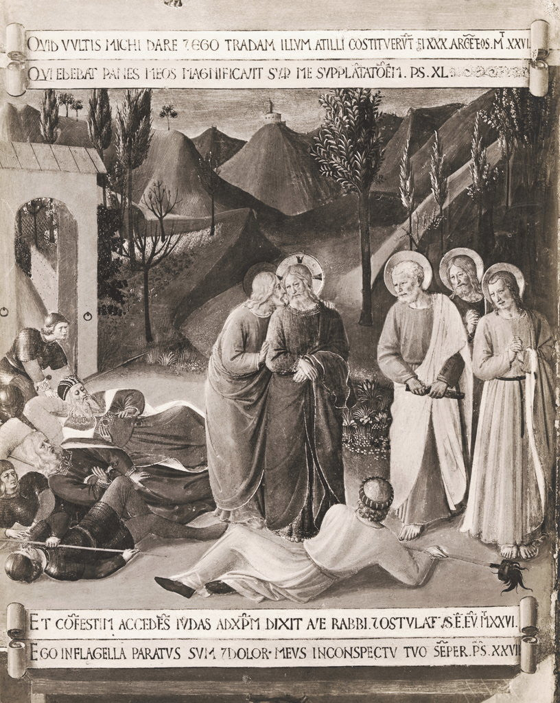 Detail of Judas Kissing Jesus by Anonymous