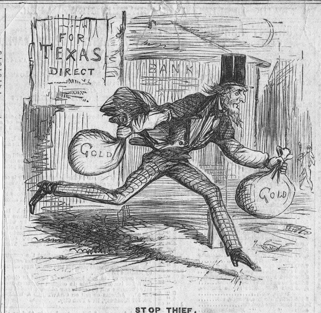 Detail of Stop Thief Political Cartoon by Anonymous