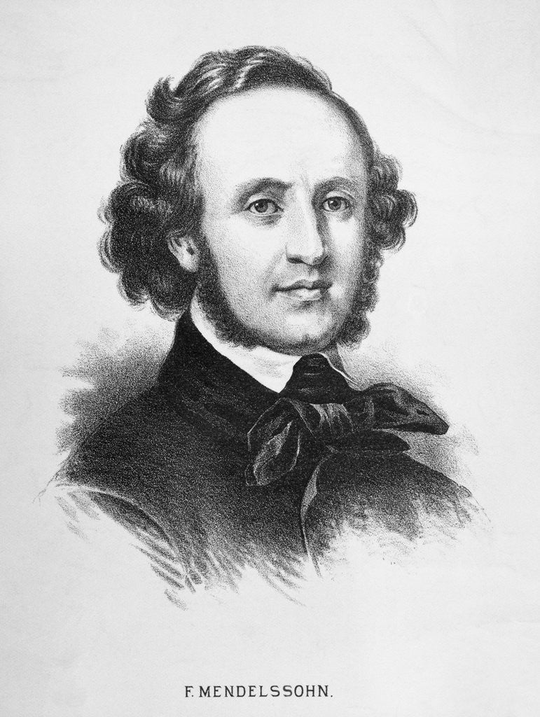 Detail of Felix Mendelssohn by Anonymous