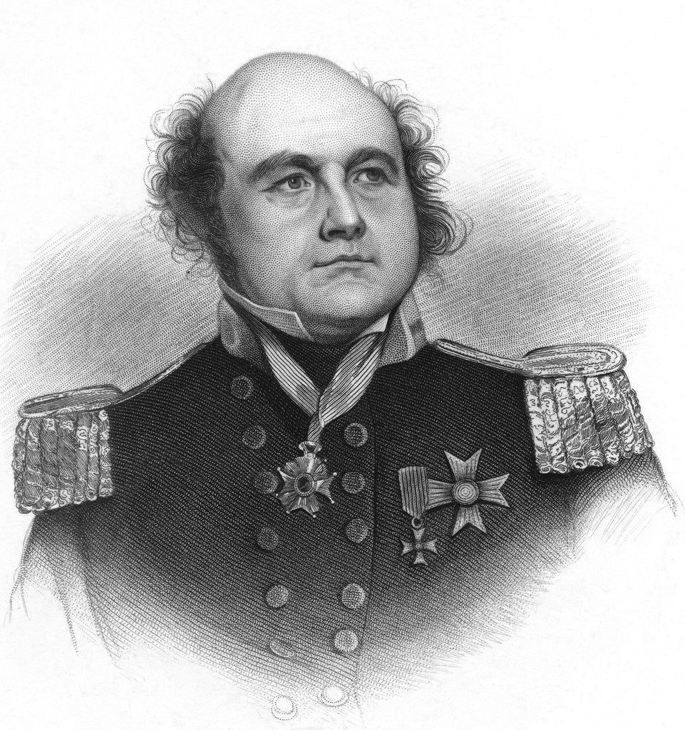 Detail of Illustrated Portrait of Sir John Franklin by Anonymous
