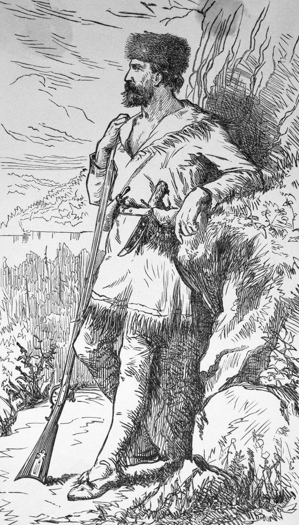 Detail of Portrait of Daniel Boone by Anonymous