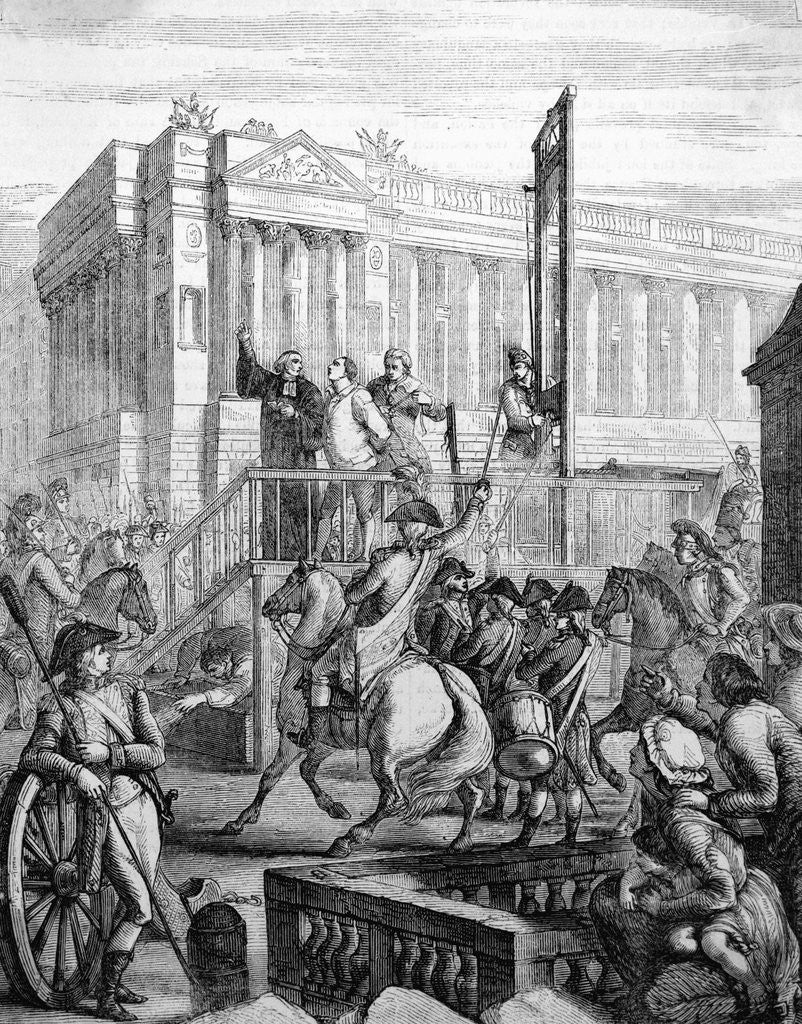 Detail of Illustration Depicting Execution of Louis XVI by Anonymous